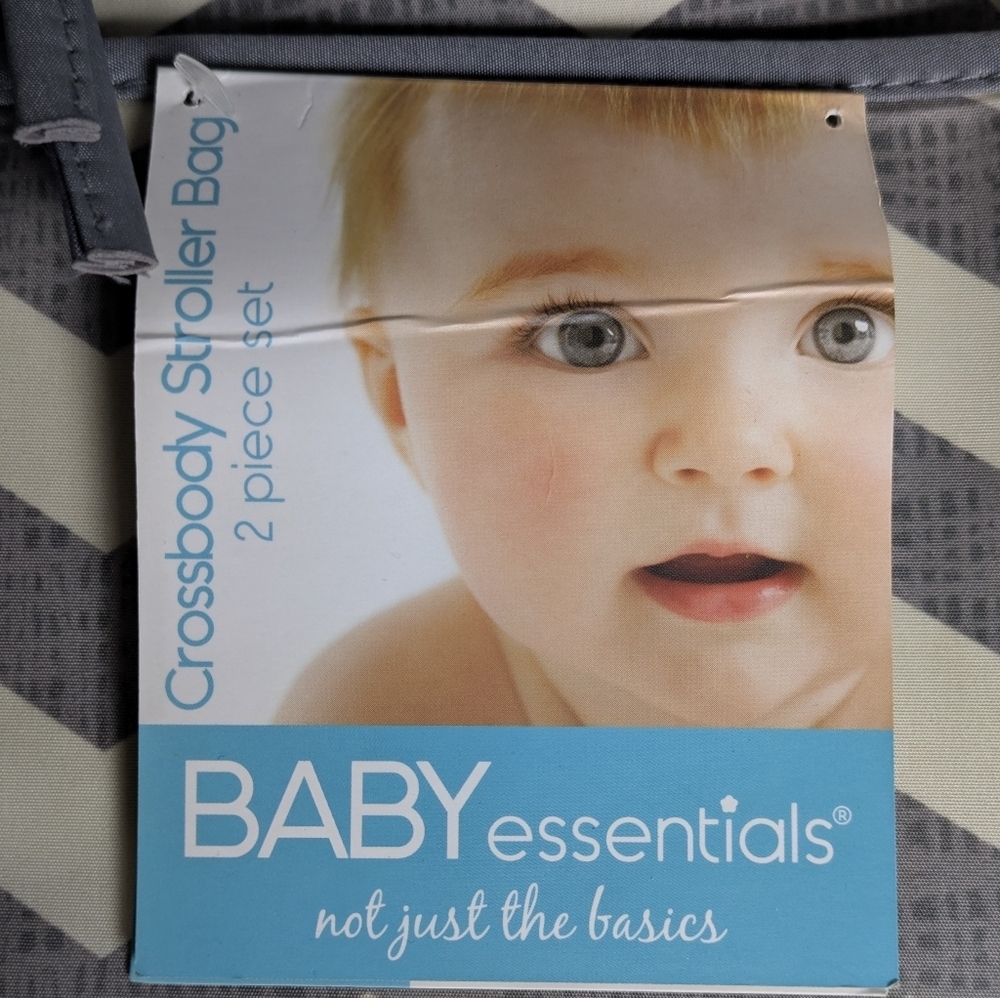 Tender Kisses NEW Grey Chevron Print Diaper Bag Changing Pad Pockets - Picture 15 of 15